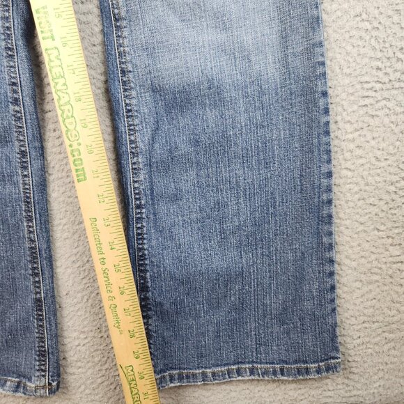 LEI Jeans Juniors 11 Women's 30x31 Y2K Flare Mid Rise Faded Cotton Blend Pants - Picture 4 of 11